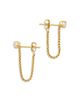 Zoe Chicco Zoe Chicco 14K Yellow Gold Natural Pearl Chain Stud Earrings - 3