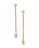 Zoe Chicco Zoe Chicco 14K Yellow Gold Natural Pearl Chain Stud Earrings - 4
