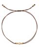 Zoe Chicco Zoe Chicco 14K Yellow Gold Opal Gemstones Bezel Taupe Cord Slider Bracelet - 1