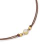 Zoe Chicco Zoe Chicco 14K Yellow Gold Opal Gemstones Bezel Taupe Cord Slider Bracelet - 3