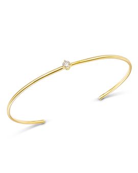 Zoe Chicco Zoe Chicco 14K Yellow Gold Prong Diamond Cuff, 0.10 tcw