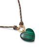 Zoe Chicco Zoe Chicco 14K Yellow Gold The New Stone Age Malachite Heart Paracord Enhancer Necklace, 18 - 3