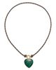 Zoe Chicco Zoe Chicco 14K Yellow Gold The New Stone Age Malachite Heart Paracord Enhancer Necklace, 18 - 4