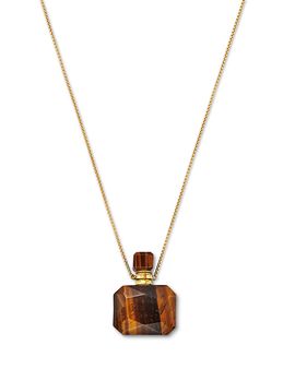 Zoe Chicco Zoe Chicco 14K Yellow Gold The New Stone Age Tiger Eye Bottle Paracord Adjustable Necklace, 22-24
