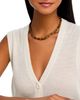 Zoe Chicco Zoe Chicco 14K Yellow Gold Tiger's Eye Heishi Bead & Rondelle Collar Necklace, 16-18 - 2