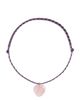 Zoe Chicco Zoe Chicco Rose Quartz Heart Paracord Necklace 14k Yellow Gold One - 6