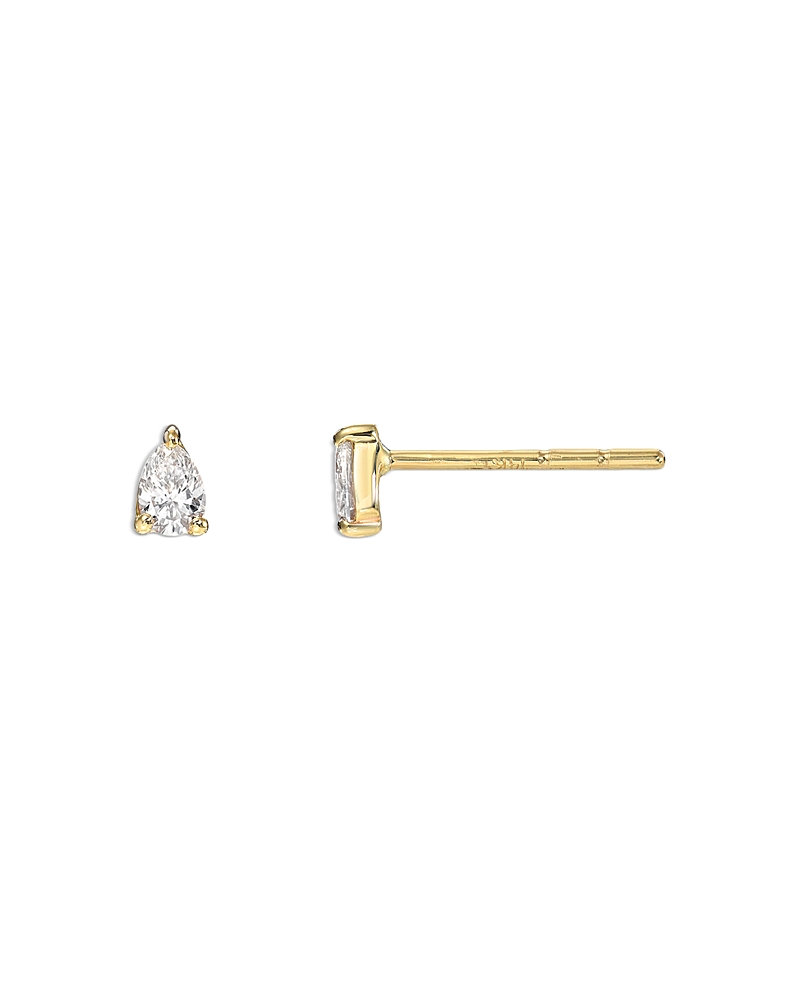 Zoe Lev Zoe Lev 14K Yellow Gold Diamond Pear Stud Earrings