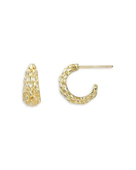Zoe Lev Zoe Lev 14K Yellow Gold Woven Round Earrings
