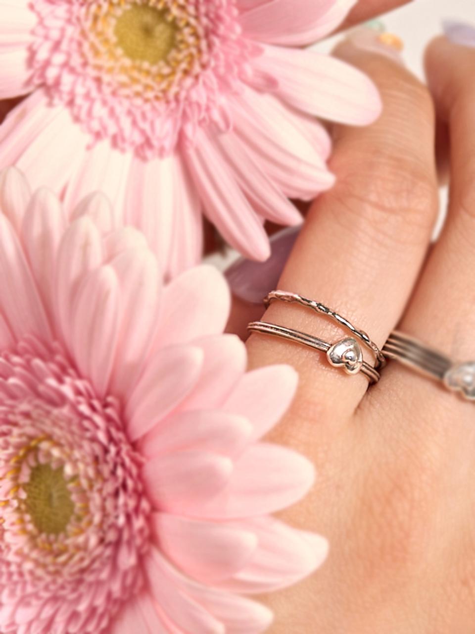 ZOENA HICHU  Heart Silver Ring