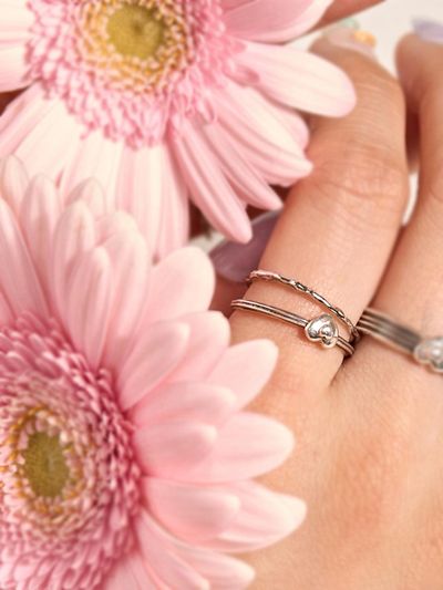 ZOENA HICHU  Heart Silver Ring