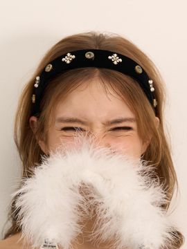 ZOENA ququ velvet headband