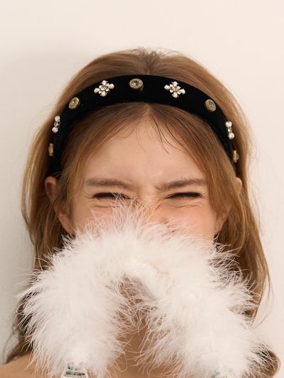 ZOENA ququ velvet headband