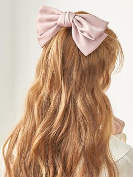 ZOENA Ribbon Hair Pin [Indie Pink]