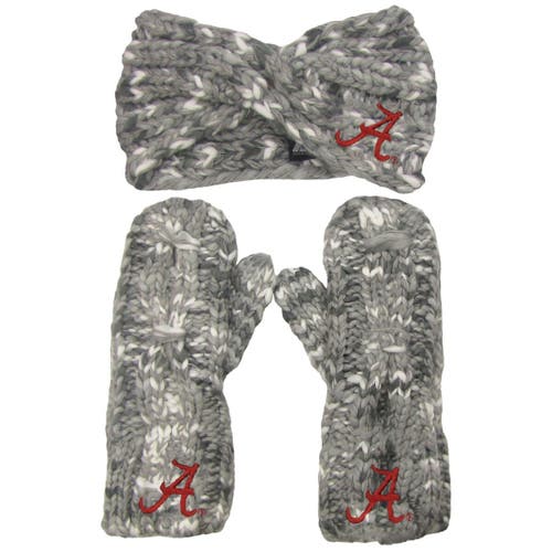 ZOOZATZ Women's ZooZatz Alabama Crimson Tide Logo Marled Headband and Mitten Set