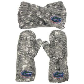 ZOOZATZ Women's ZooZatz Florida Gators Logo Marled Headband and Mitten Set
