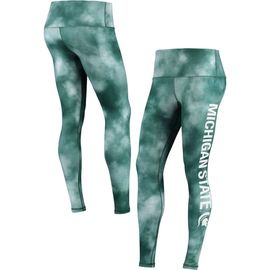 ZOOZATZ Women's ZooZatz Green Michigan State Spartans Cloud Dye Mist Leggings 