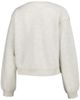 ZOOZATZ Women's ZooZatz Oatmeal North Carolina Tar Heels Core Chenille Cropped Pullover Sweatshirt - 3