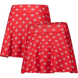 ZOOZATZ Women's ZooZatz Scarlet Ohio State Buckeyes Allover Print Flowy Skort 