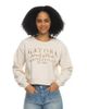 ZOOZATZ Women's ZooZatz Tan Florida Gators Cropped Crewneck Sweatshirt  - 1