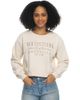 ZOOZATZ Women's ZooZatz Tan Tennessee Volunteers Cropped Crewneck Sweatshirt  - 1