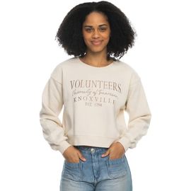 ZOOZATZ Women's ZooZatz Tan Tennessee Volunteers Cropped Crewneck Sweatshirt 