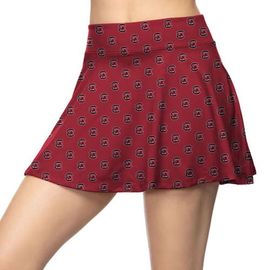 ZOOZATZ Women's ZooZatz Garnet South Carolina Gamecocks All-Over Print Flowy Skort 