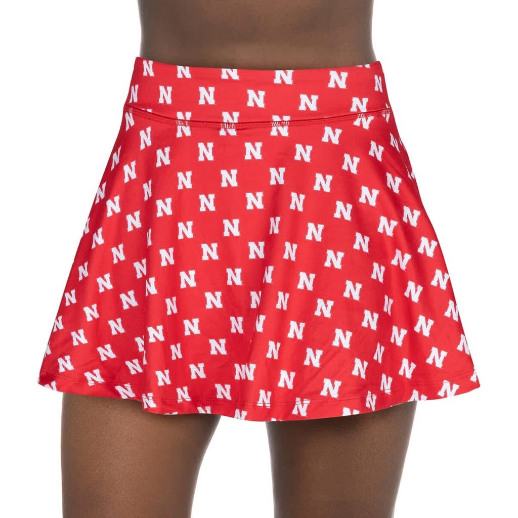 ZOOZATZ Women's ZooZatz Scarlet Nebraska Huskers All-Over Print Flowy Skort 