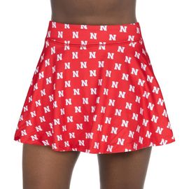ZOOZATZ Women's ZooZatz Scarlet Nebraska Huskers All-Over Print Flowy Skort 