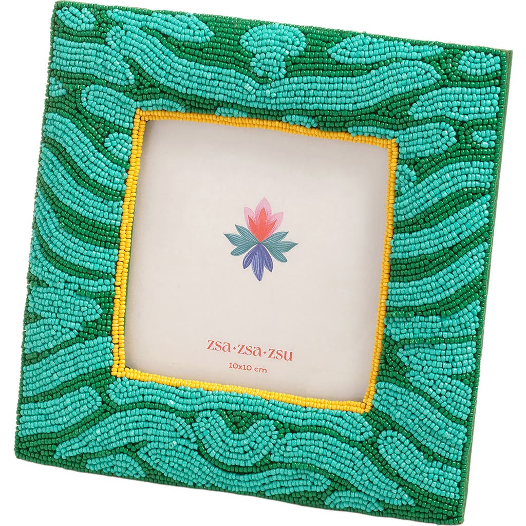 Zsa Zsa Zsu Zsa Zsa Zsu Dadri Decorative Beaded Wood Frame 7X7