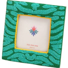 Zsa Zsa Zsu Zsa Zsa Zsu Dadri Decorative Beaded Wood Frame 7X7