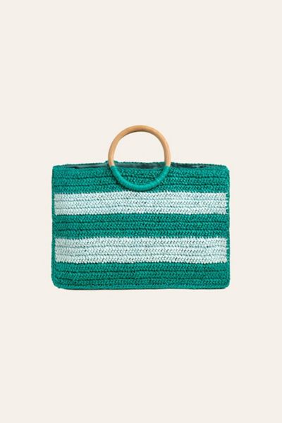 Zsa Zsa Zsu Zsa Zsa Zsu Delhi Raffia Tote Bag in Blue, Women's at Urban Outfitters