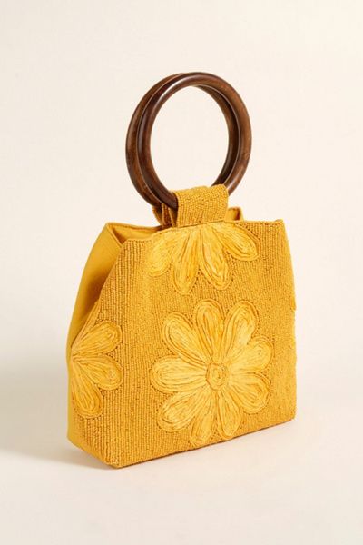 Zsa Zsa Zsu Zsa Zsa Zsu Delhi Raffia Tote Bag in Yellow, Women's at Urban Outfitters