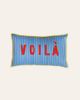 Zsa Zsa Zsu Zsa Zsa Zsu Rajpath Embroidery Cushion in Blue at Urban Outfitters - 1
