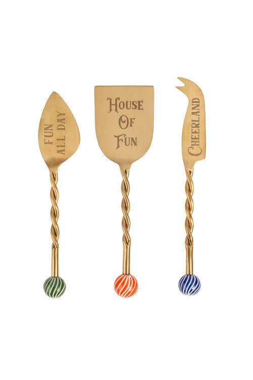 Zsa Zsa Zsu Zsa Zsa Zsu Rampur Set Of 3 Steel Cheese Serving Cheerland