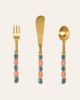 Zsa Zsa Zsu Zsa Zsa Zsu Rampur Stainless Steel Cutlery Set in Dark Green at Urban Outfitters - 1