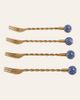Zsa Zsa Zsu Zsa Zsa Zsu Rampur Steel Dessert Fork Set in Blue at Urban Outfitters - 2