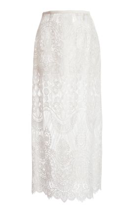 Zuhair Murad Zuhair Murad Beaded Lace Midi Skirt