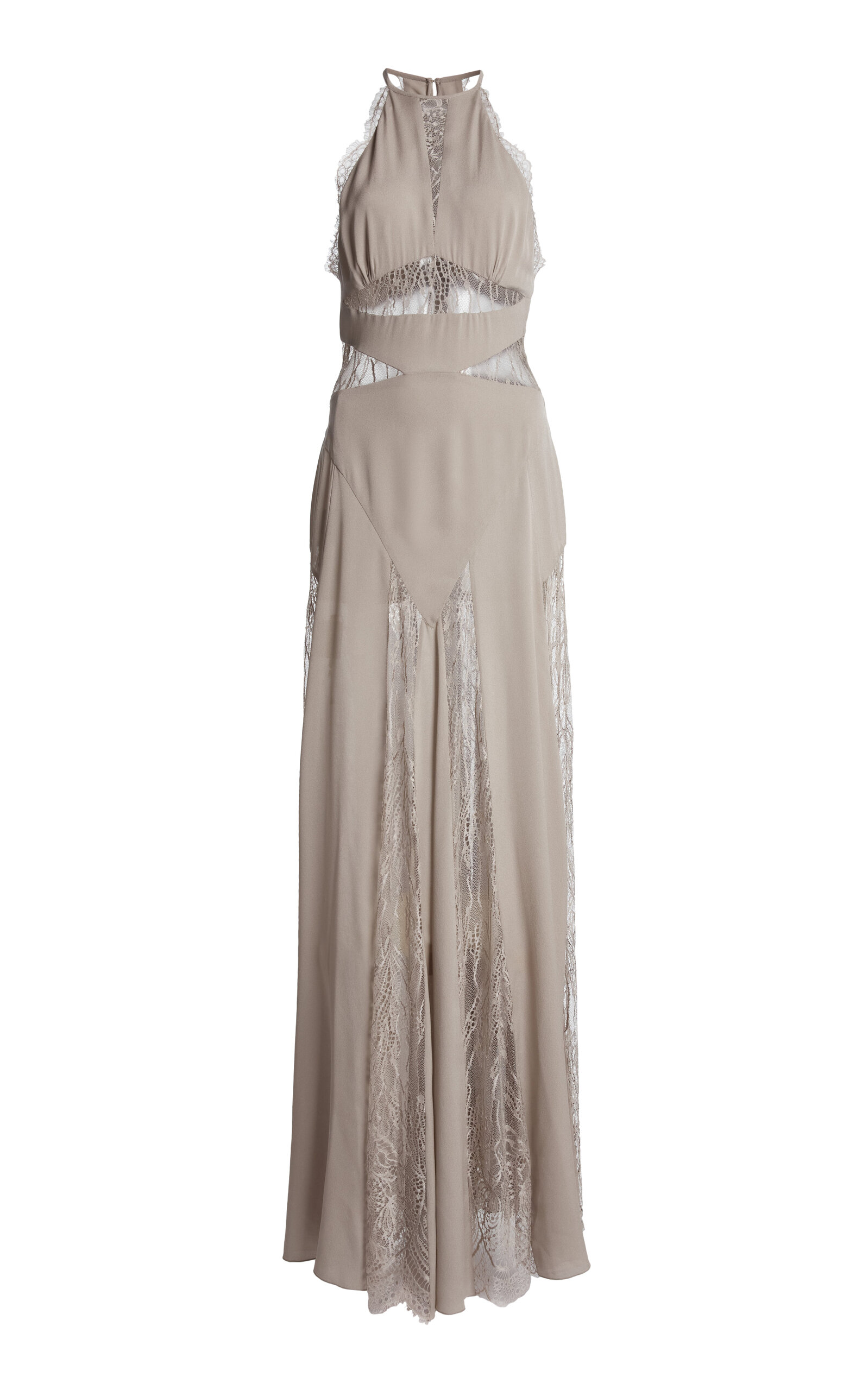 Zuhair Murad Zuhair Murad Georgette Lace Halter Long Dress