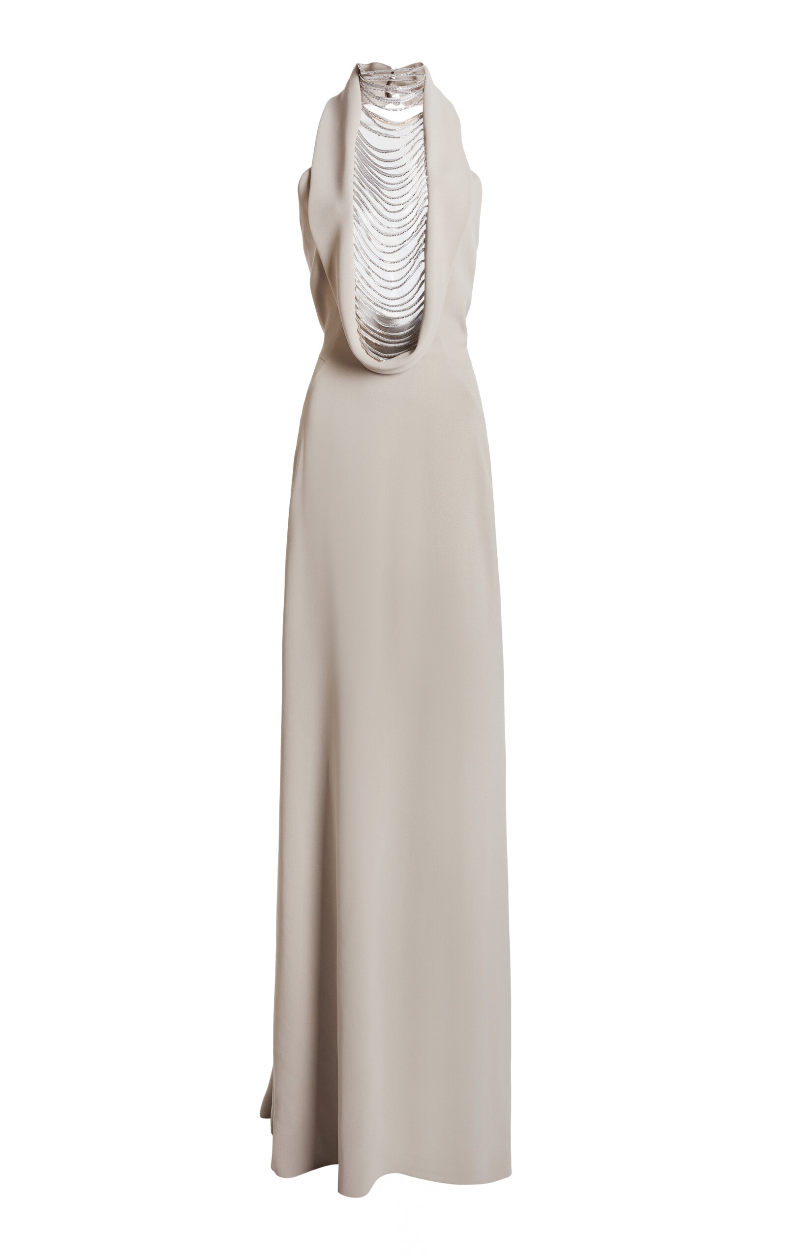Zuhair Murad Zuhair Murad Heavy Cady Long Dress With Beaded Fringes