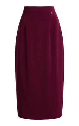 Zuhair Murad Zuhair Murad Heavy Cady SilkBlend Midi Skirt