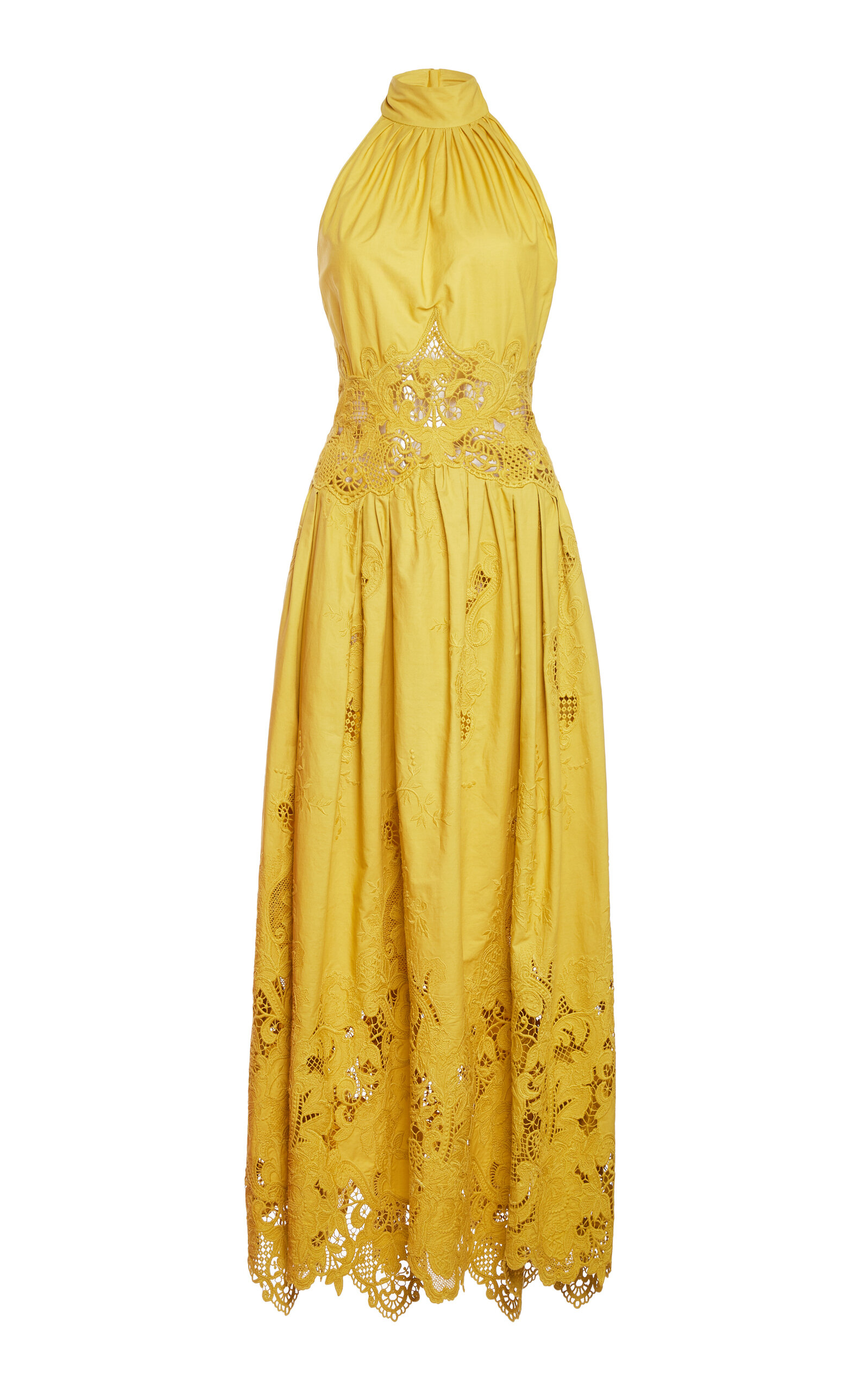 Zuhair Murad Zuhair Murad LaceInsert Cotton Midi Dress