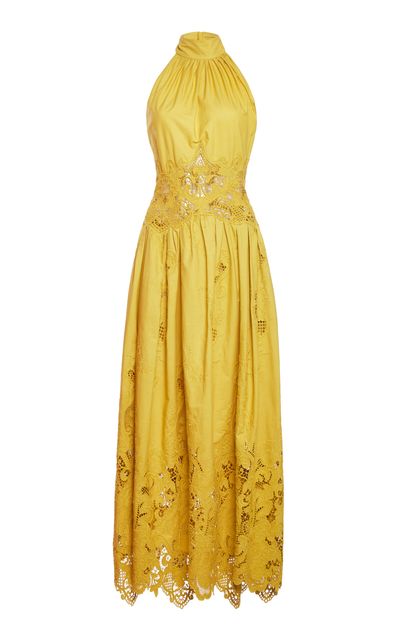 Zuhair Murad Zuhair Murad LaceInsert Cotton Midi Dress