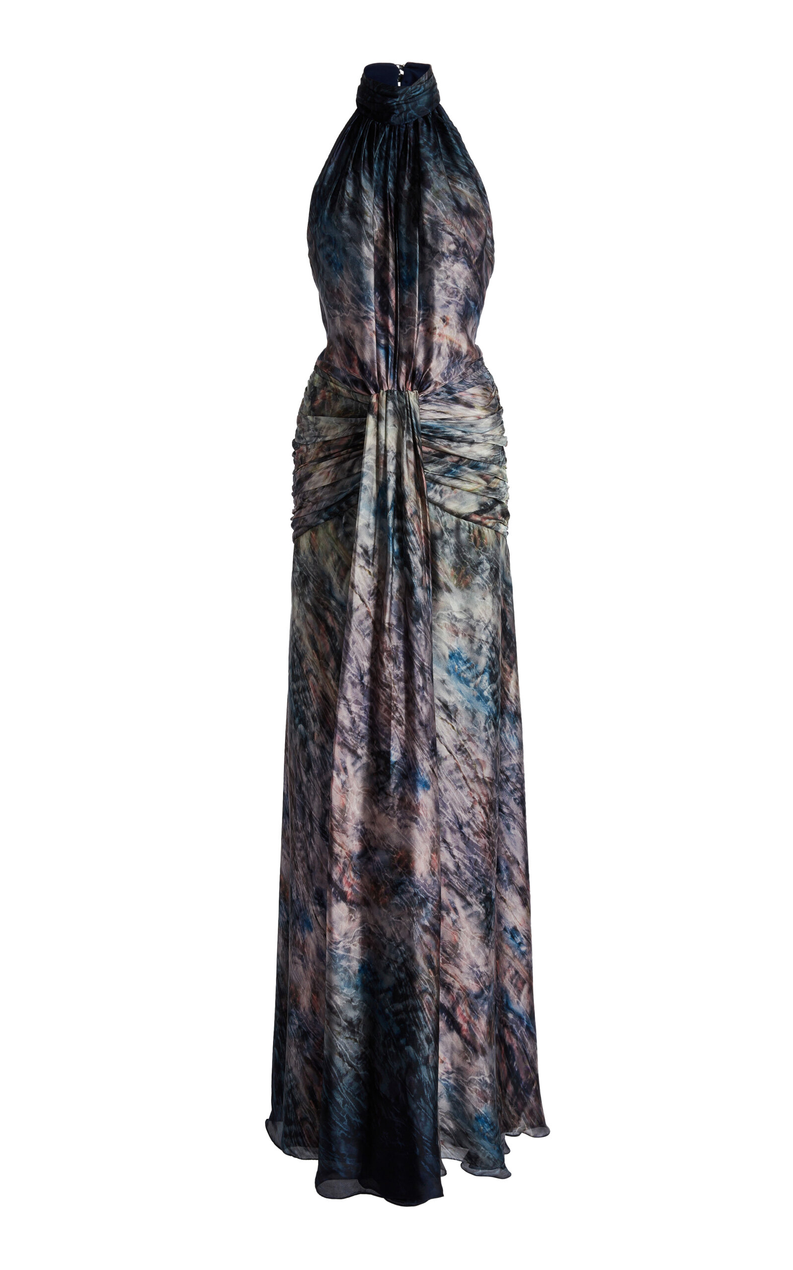 Zuhair Murad Zuhair Murad Printed Charmeuse Halter Long Dress