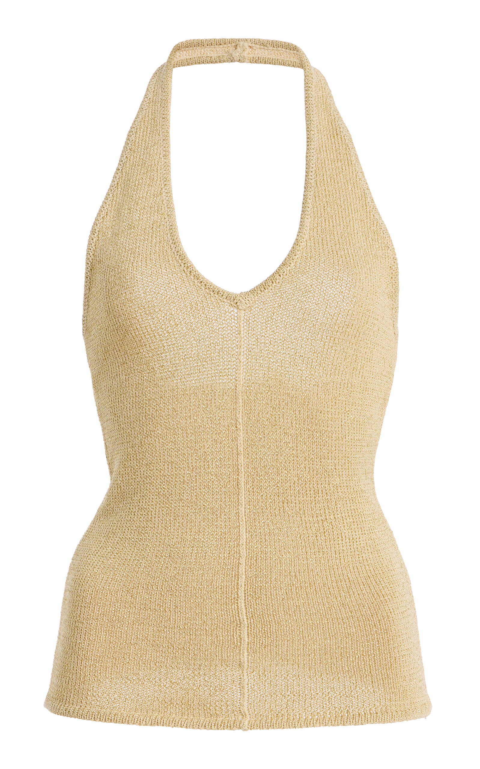 Zulu & Zephyr Zulu & Zephyr Exclusive La Isla Lurex Knit Halter Top