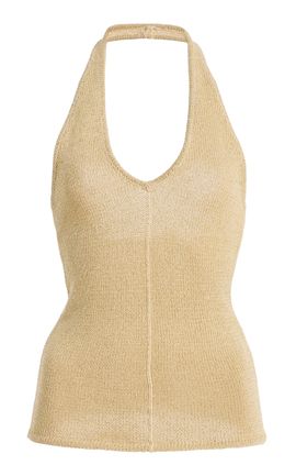 Zulu & Zephyr Zulu & Zephyr Exclusive La Isla Lurex Knit Halter Top