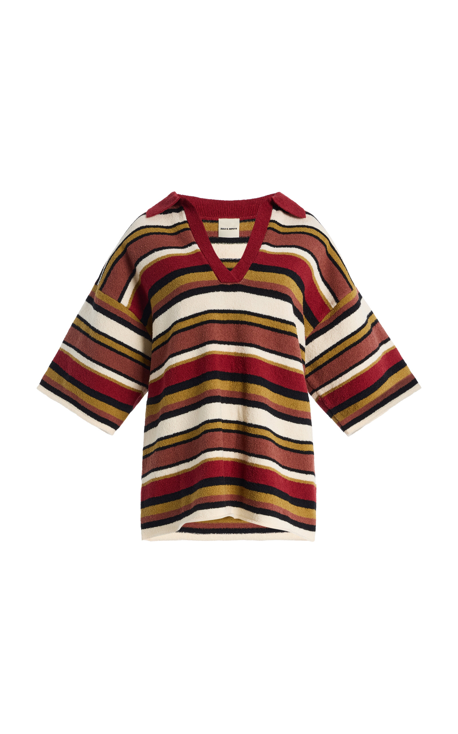 Zulu & Zephyr Zulu & Zephyr Striped CottonLinen Knit Shirt