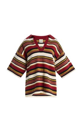 Zulu & Zephyr Zulu & Zephyr Striped CottonLinen Knit Shirt
