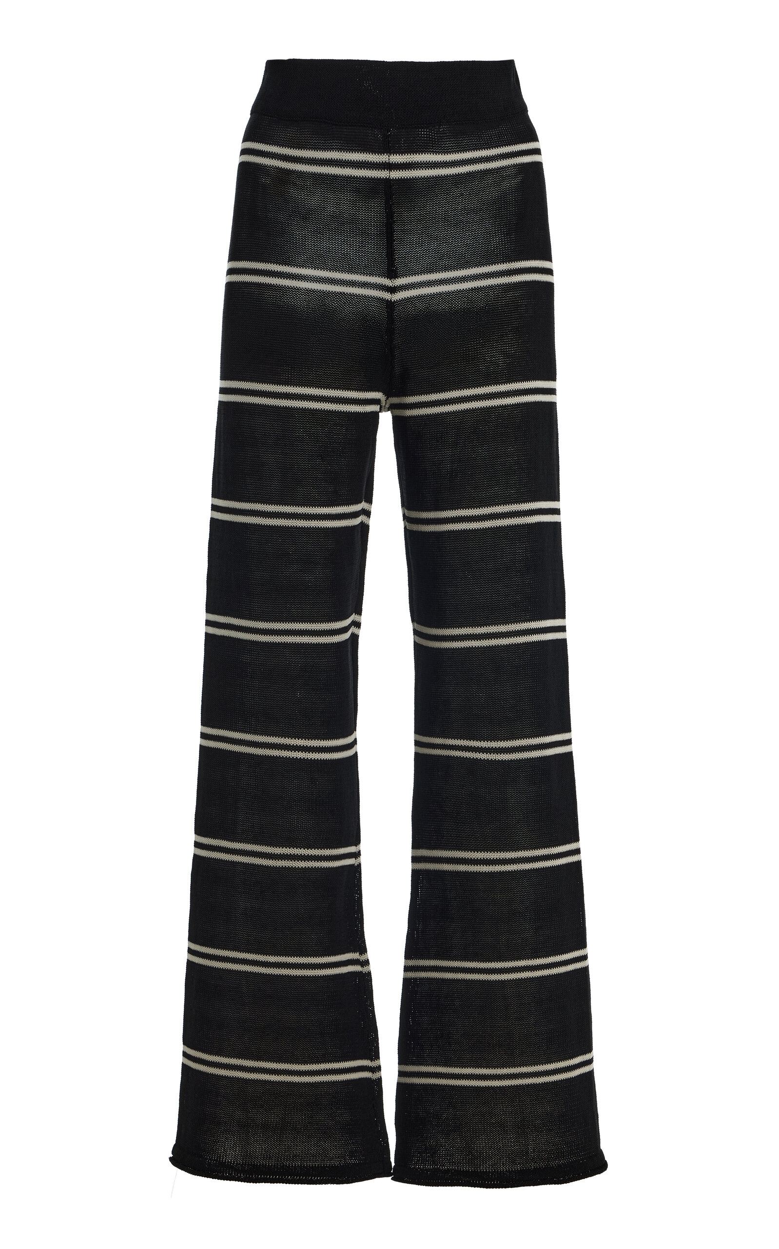 Zulu & Zephyr Zulu & Zephyr Striped Knit FlaredLeg Pants