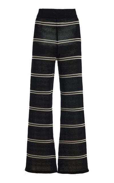 Zulu & Zephyr Zulu & Zephyr Striped Knit FlaredLeg Pants