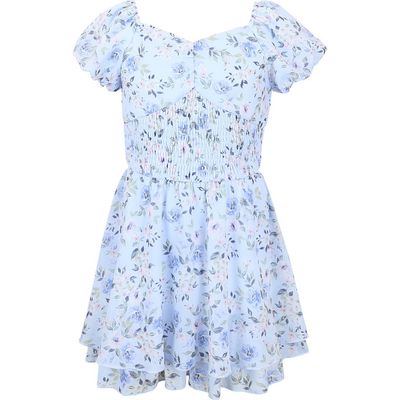 Zunie Zunie Emma Floral Print Smock Romper